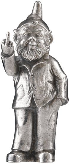 Ottmar Hörl: Skulptur 'Sponti-Zwerg', Version versilbert