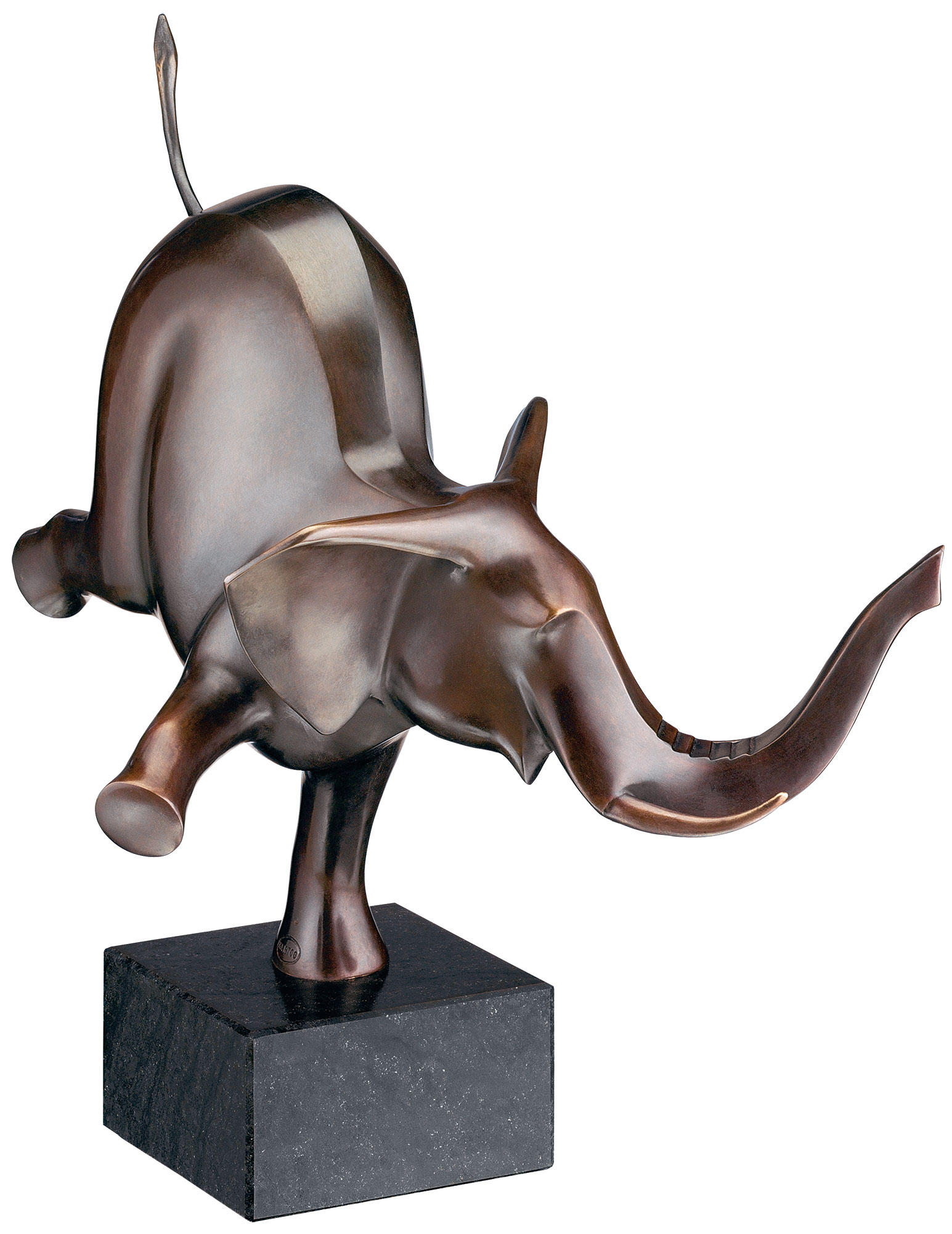 Evert den Hartog : Sculpture 'Happy Elefant' (2004), bronze