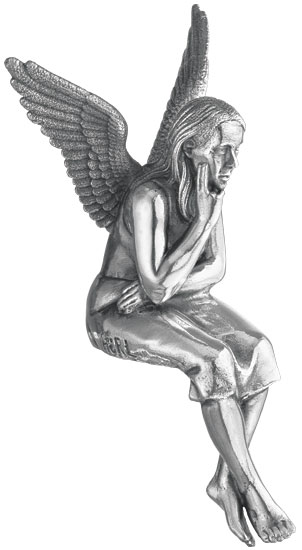 Ottmar Hörl: Skulptur 'Schutzengel', Version versilbert (ohne Sockel)