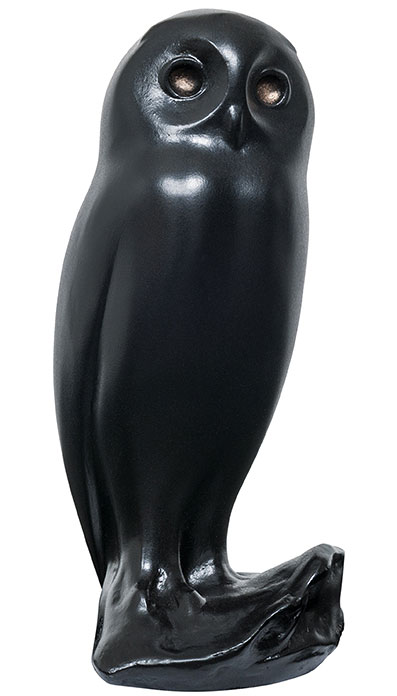 Francois Pompon : Sculpture 'Jeune chouette - La Chouette', version en fonte d'art