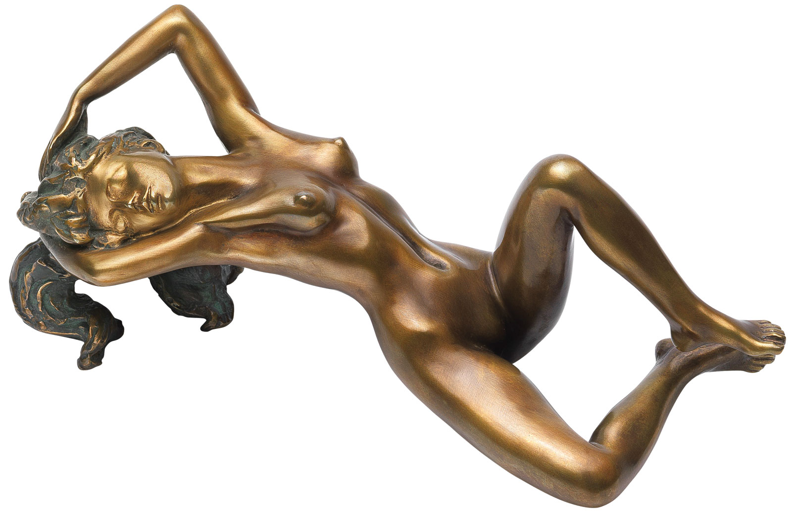 Erwin A. Schinzel : Sculpture 'Porté par un bonheur onirique', bronze