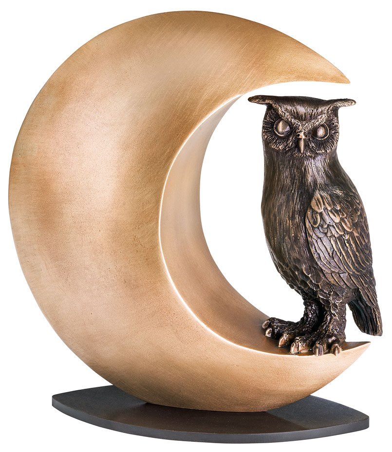 Thomas Schöne: Skulptur 'Nachteule', Bronze