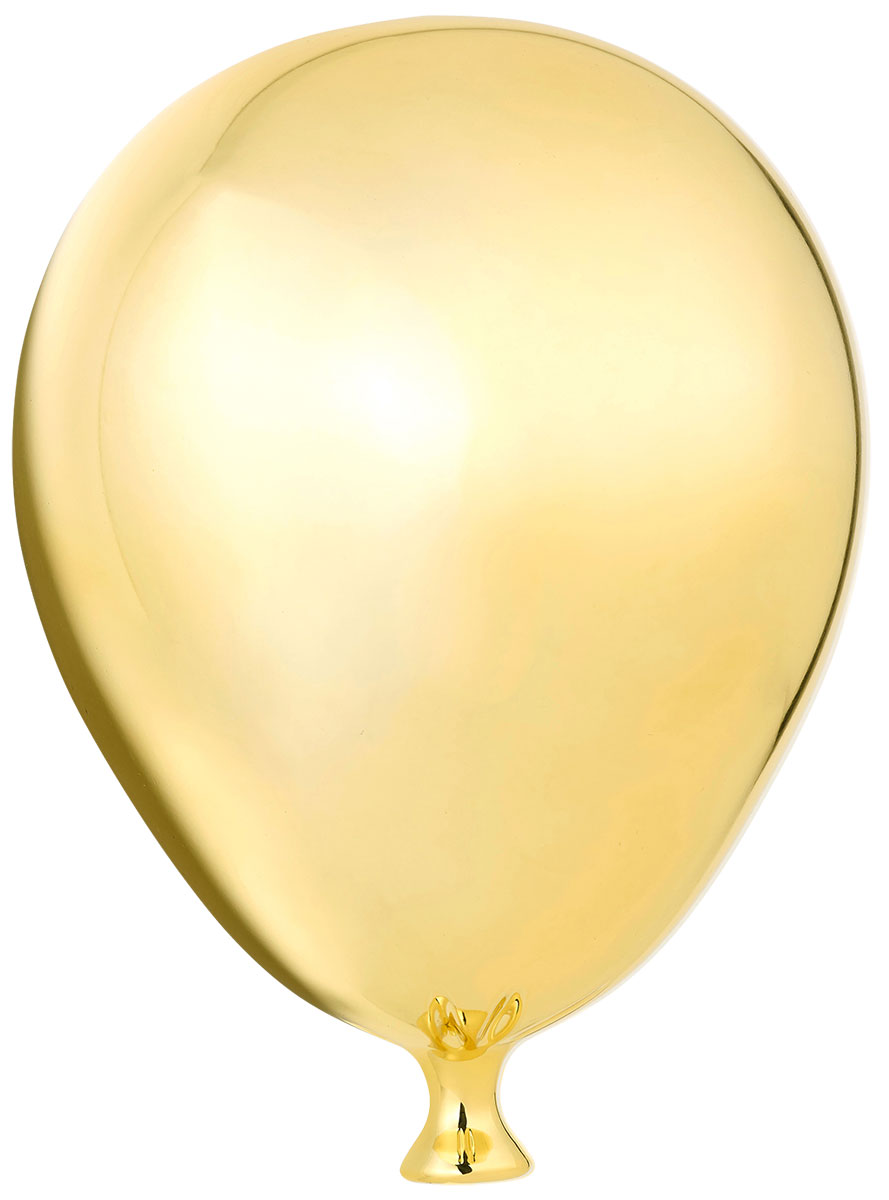 Wandobjekt 'Ballon', Version in Kunstguss Metallic-Gold, Skulptur