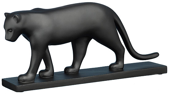 Francois Pompon : Sculpture 'Panthère noire', fonte d'art