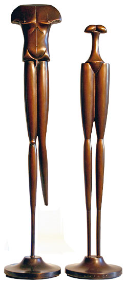 Paul Wunderlich: Skulpturenpaar 'Liaison', Bronze