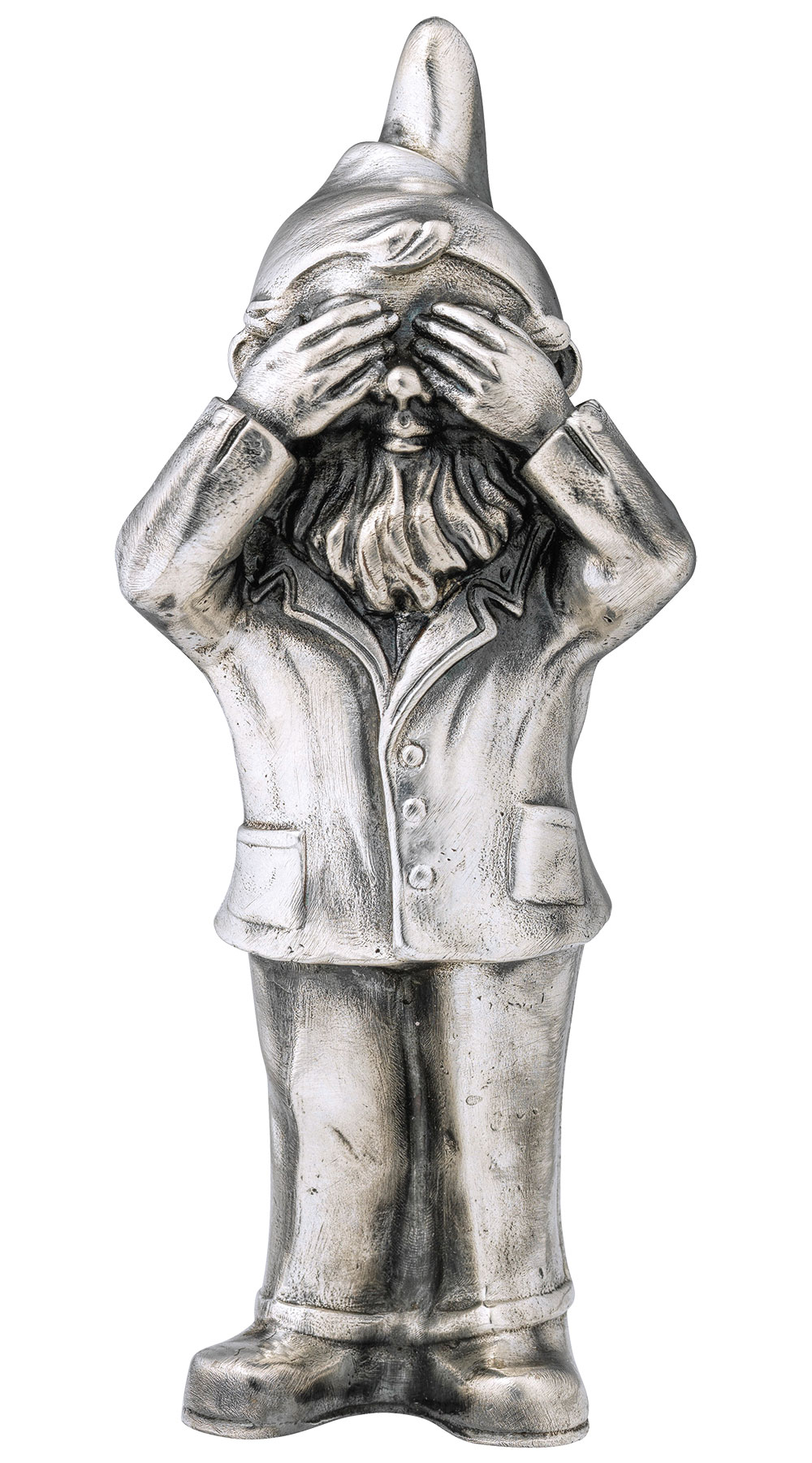 Ottmar Hörl: Skulptur 'Geheimnisträger - Nichts sehen', Version versilbert