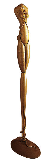 Paul Wunderlich: Skulptur 'Eva mit der Schlange', Bronze