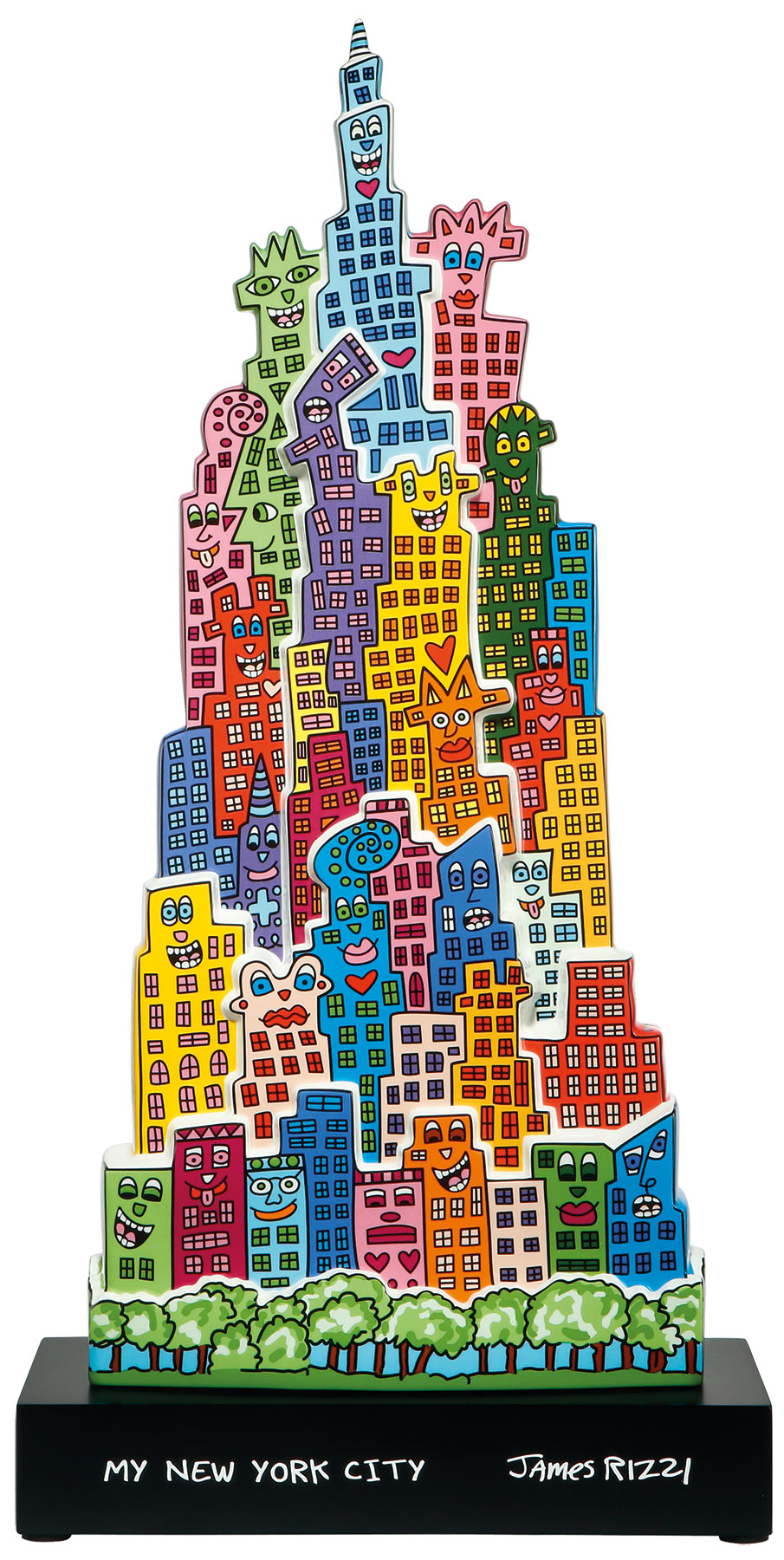 James Rizzi: Porseleinen object 'The City that never sleeps' (De stad die nooit slaapt)
