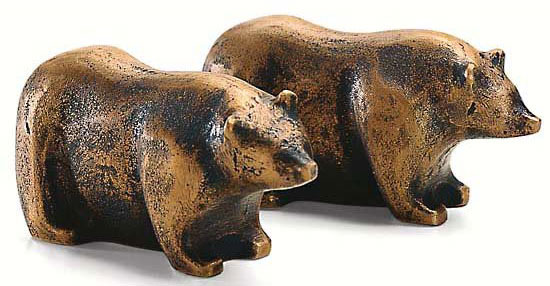 Klaus Börner: Sculptuur 'De kleine Abruzzen beer II' (op de achterkant van de foto), brons