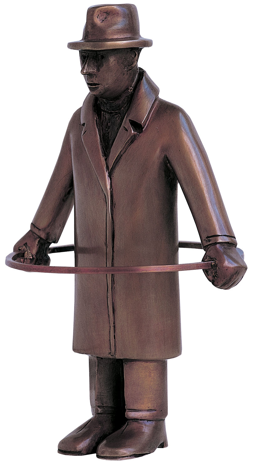 Siegfried Neuenhausen: Sculptuur 'Man met band - Noli me tangere!