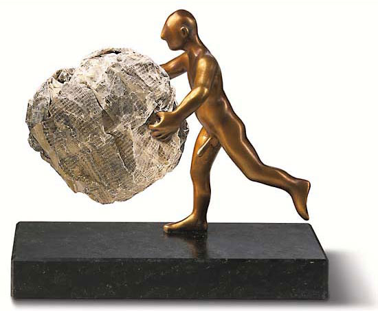 Julius Thomas Tamar: Sculptuur 'Boodschapper', versie in brons