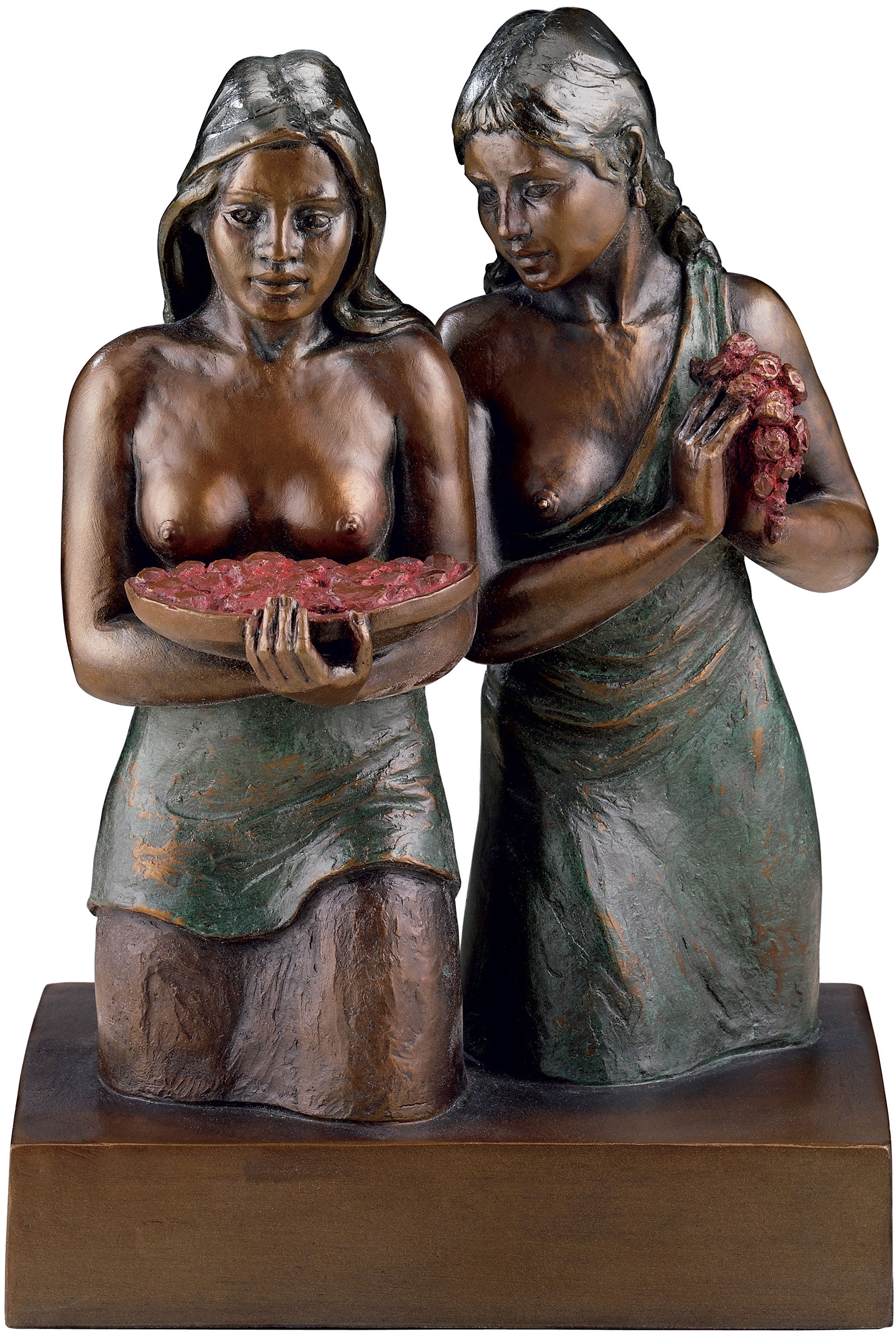 Paul Gauguin : Sculpture 'Deux Tahitiennes', bronze d'art