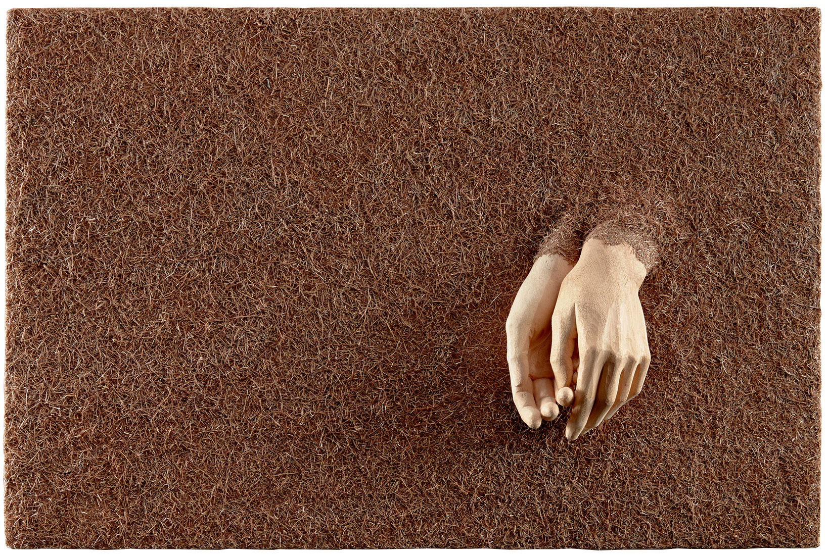 Eric Perathoner: Wandrelief 'Berührungen' (Original / Unikat), Holz, Skulptur