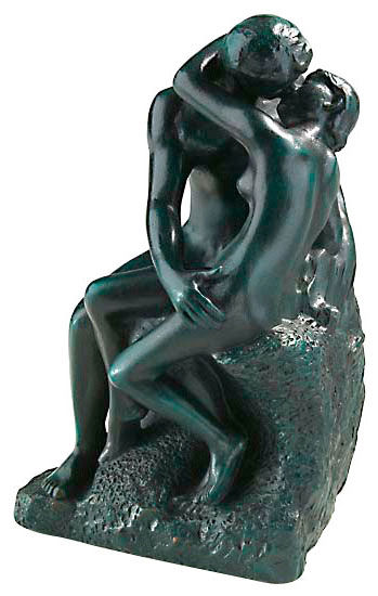 Auguste Rodin: Skulptur 'Der Kuss' (19 cm), Kunstguss