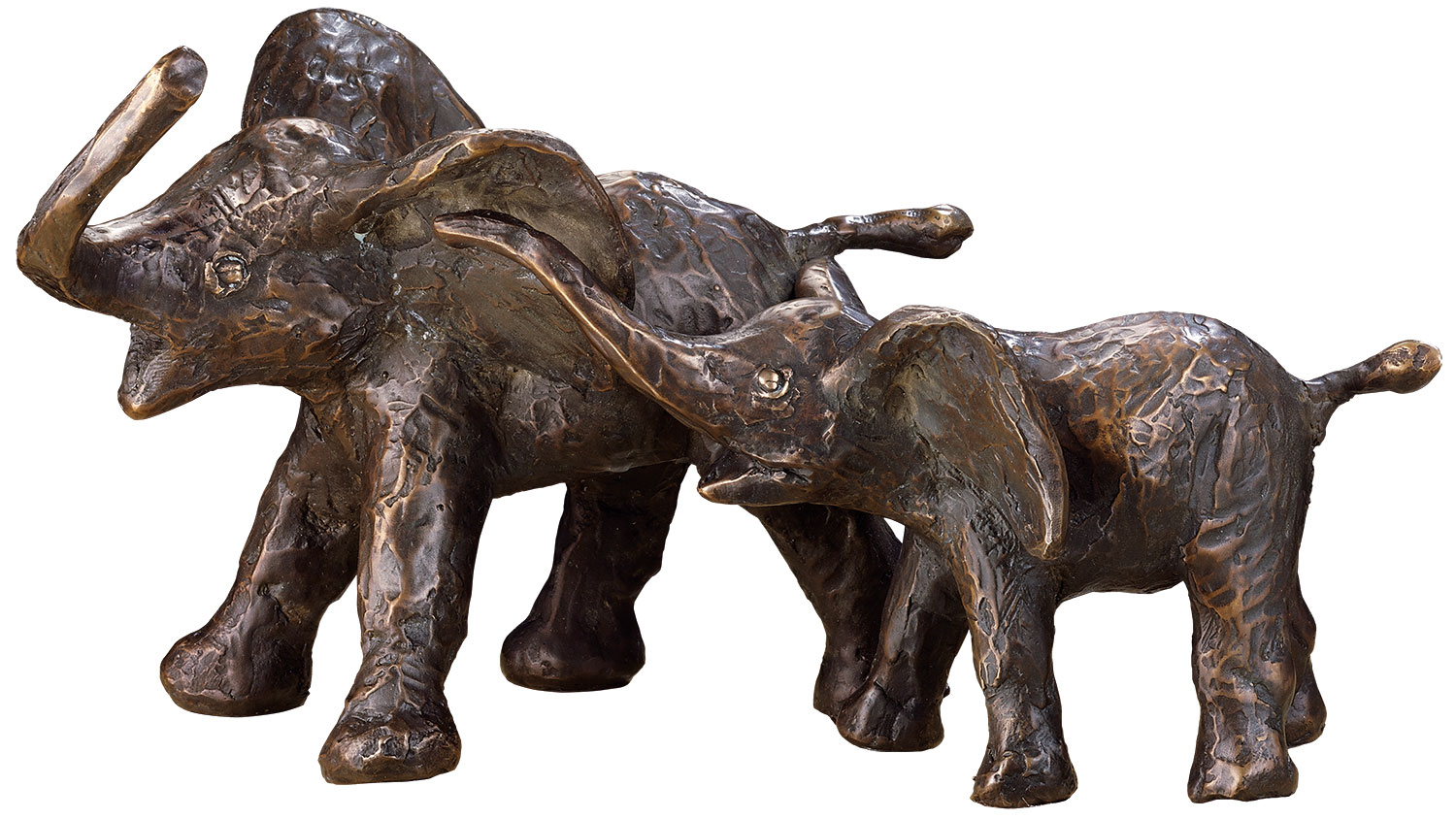 Kurt Arentz: sculptuur 'Olifantenfamilie', brons