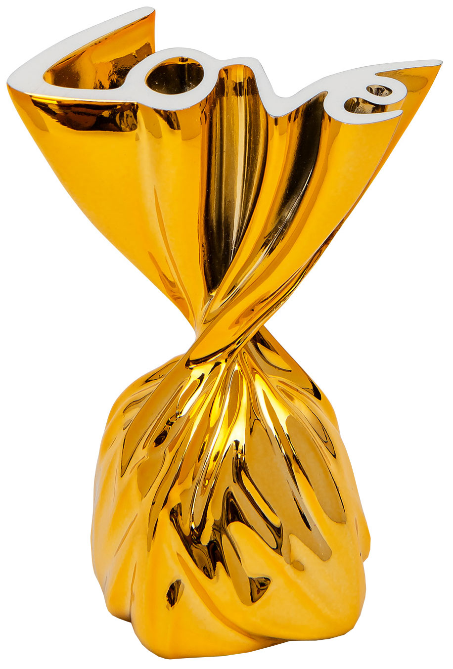 Sequenze: Decorative object 'Love Bonbon', gold-coloured version, sculpture