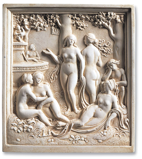 Loy Hering: Relief 'Liebesgarten', Kunstguss, Skulptur
