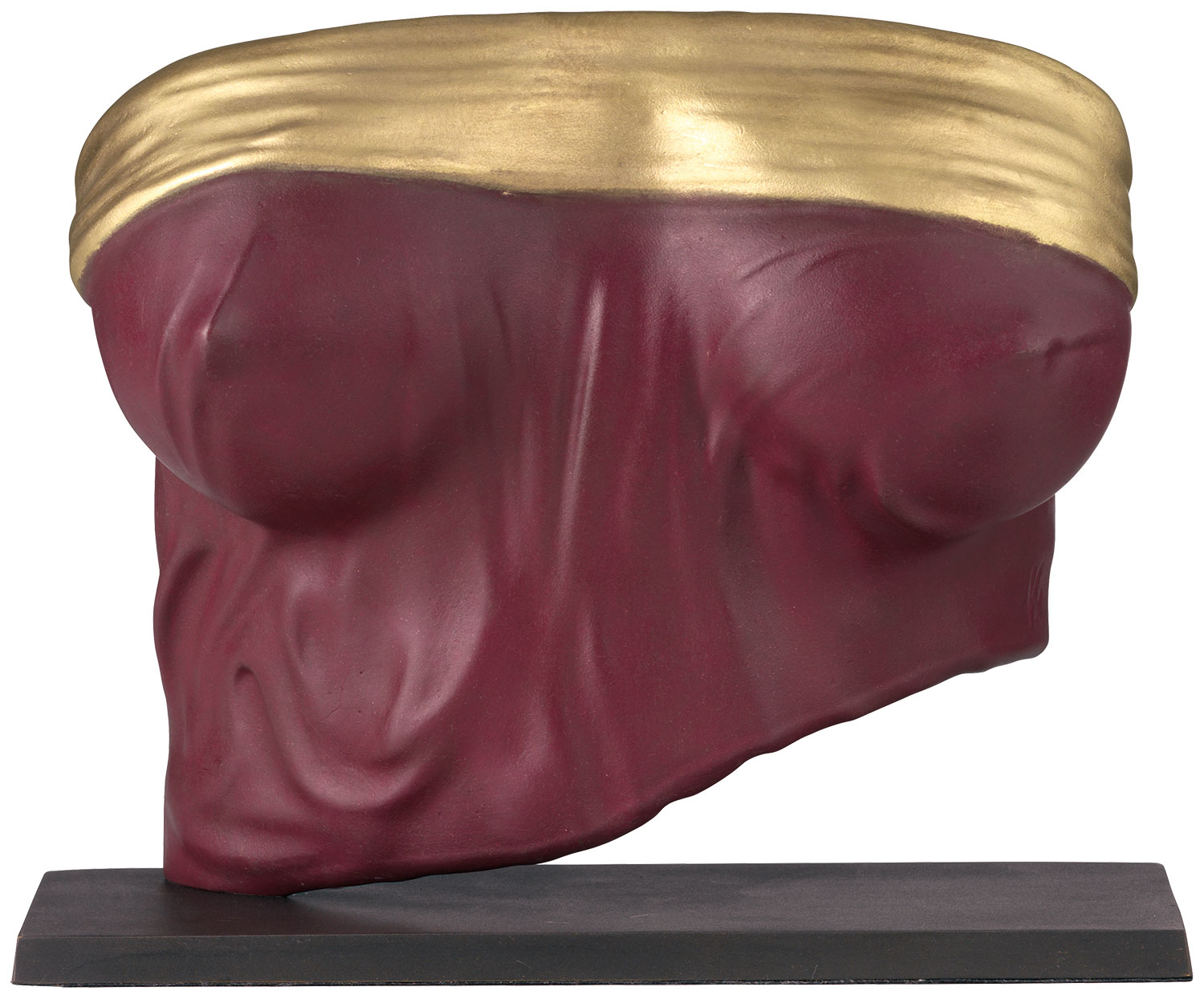 Krystian Xaver: Bronzen sculptuur 'Venus' (2022), donkerrode deels vergulde versie