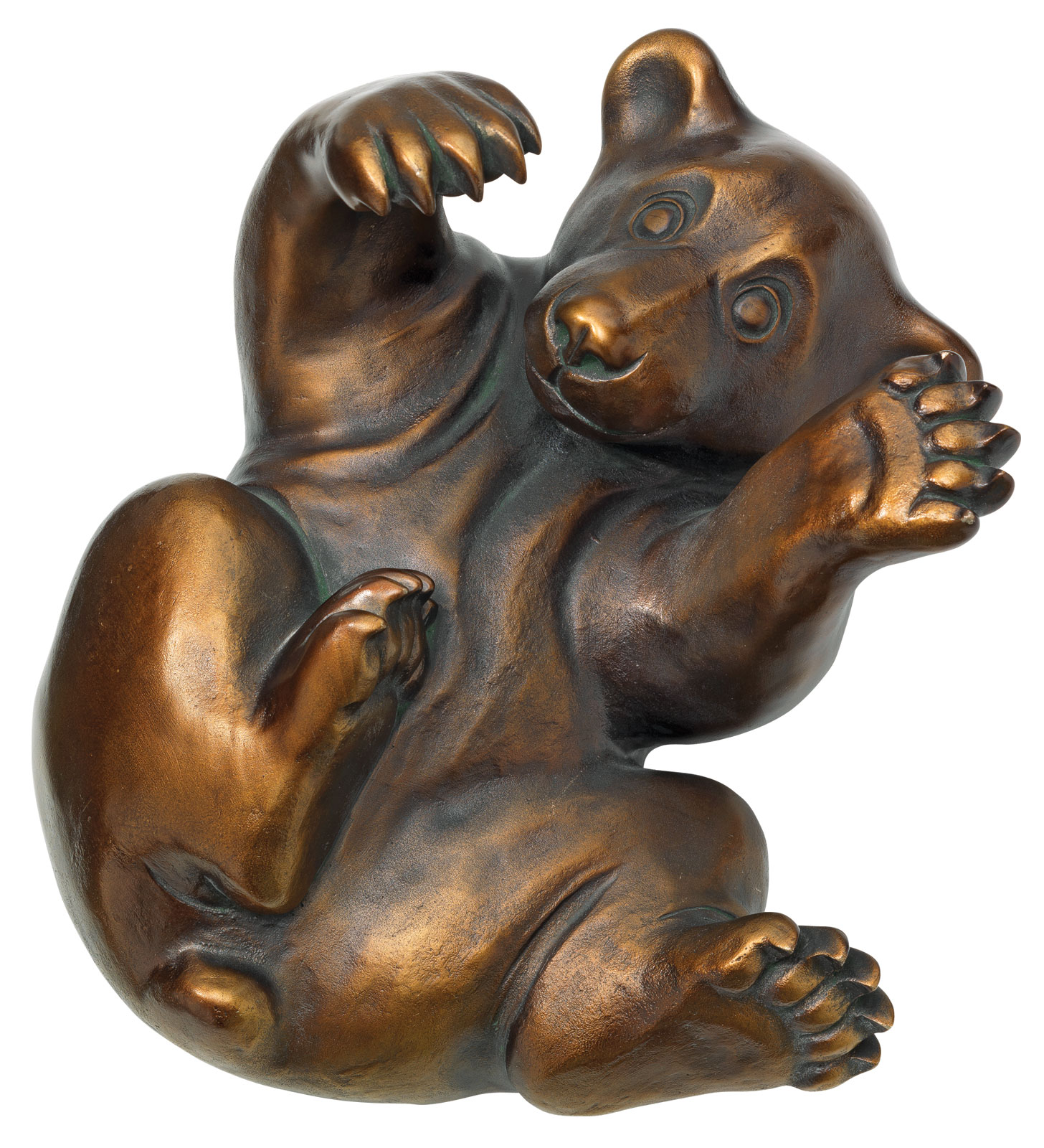 Jagna Weber: sculptuur 'Berenwelp', versie in artistiek brons
