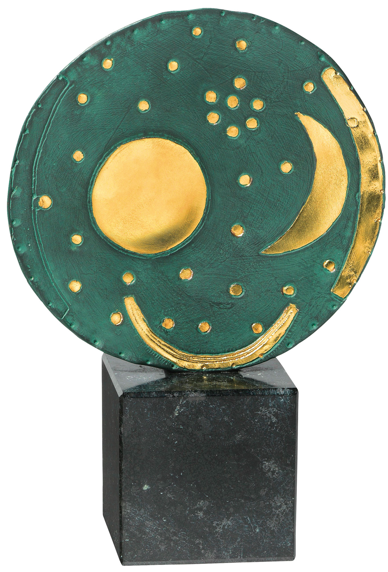 Skulptur 'Himmelsscheibe von Nebra' (Reduktion) Skulptur 'Himmelsscheibe von Nebra' (Reduktion)