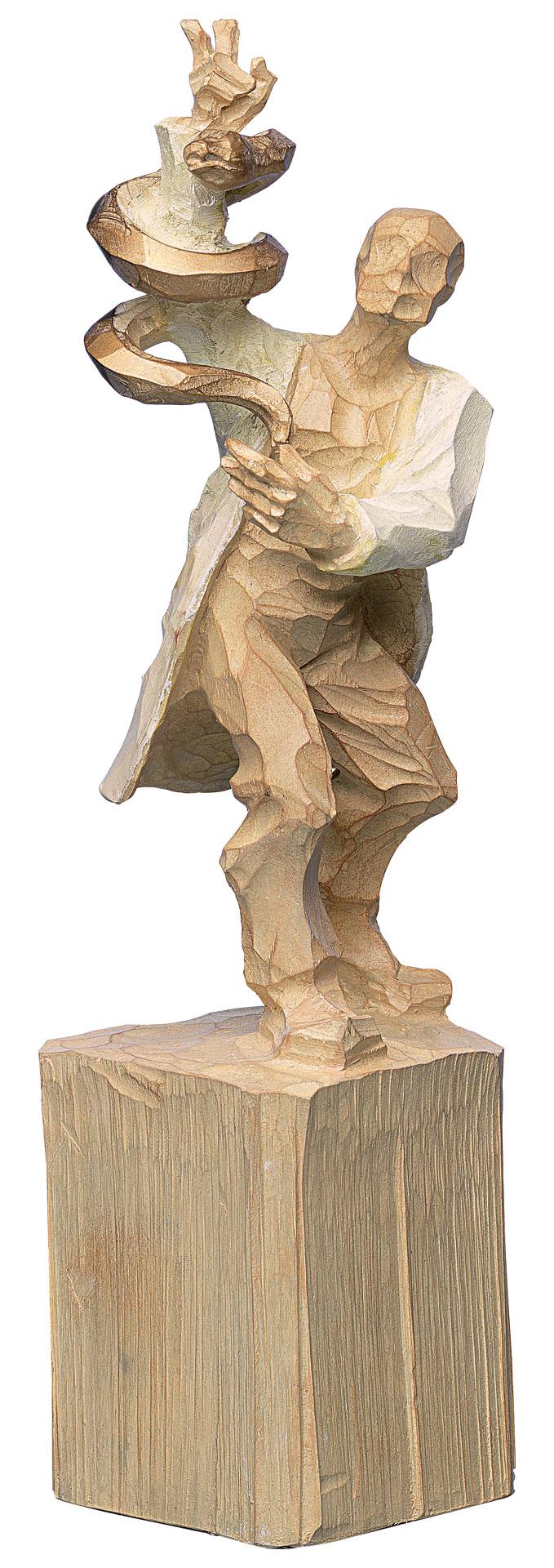Roman Johann Strobl : Sculpture en bois 'Médecin', fonte d'art finition bois