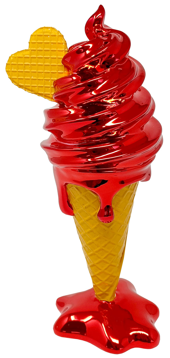 Sequenze: Decorative object 'Ice', red version, sculpture