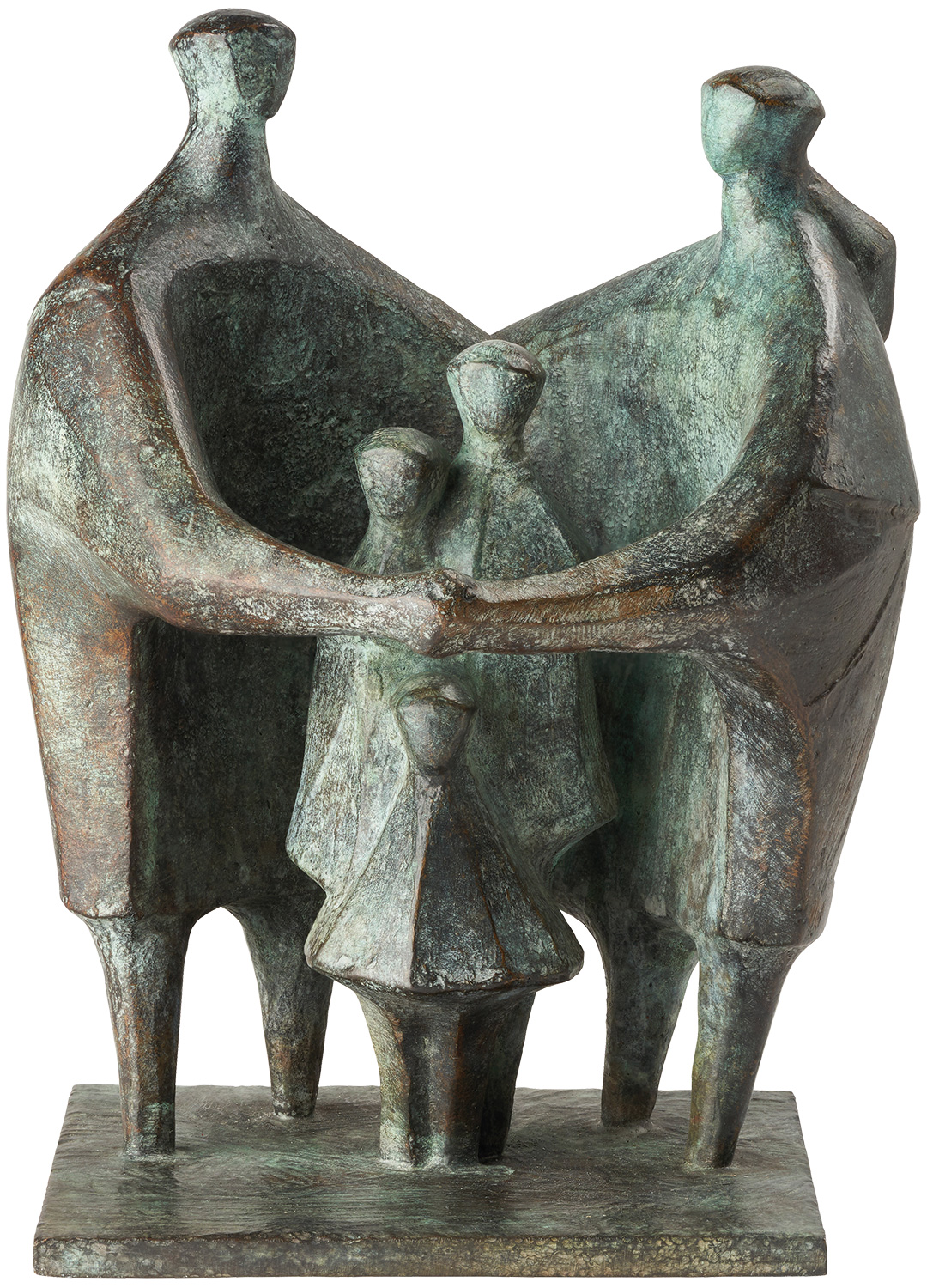Gerhard Brandes: Sculptuur 'Familie', brons
