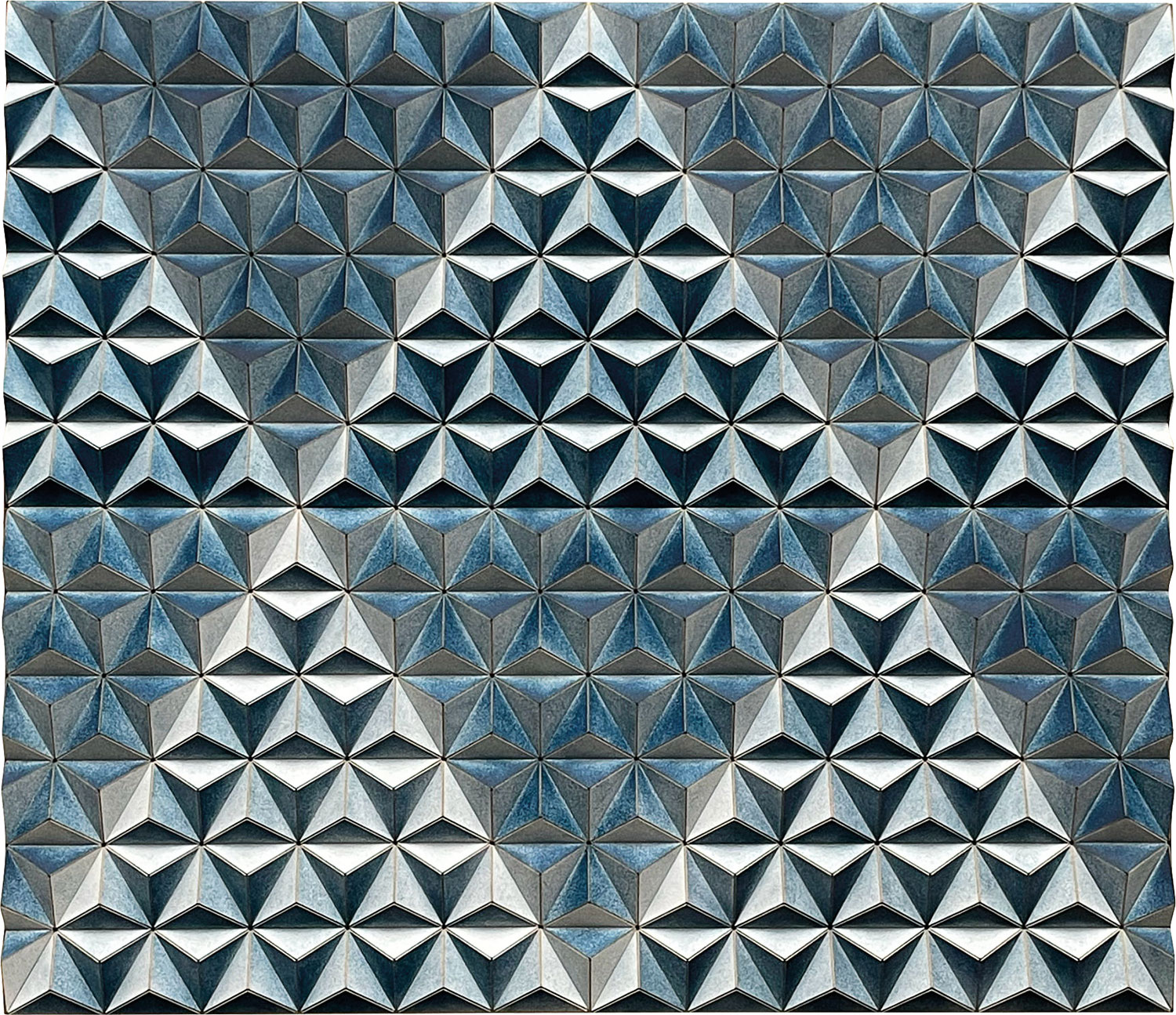 Sebastian Welzel : objet mural design 'GIS-8 Topographie blue-phtalo' (2024)