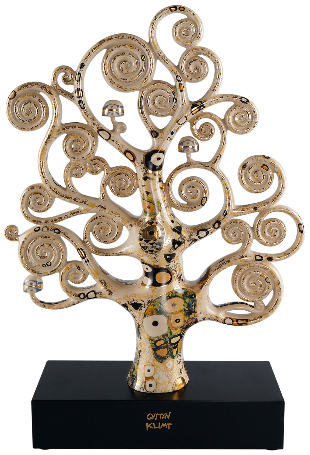 Gustav Klimt : Sculpture en porcelaine 'Arbre de vie