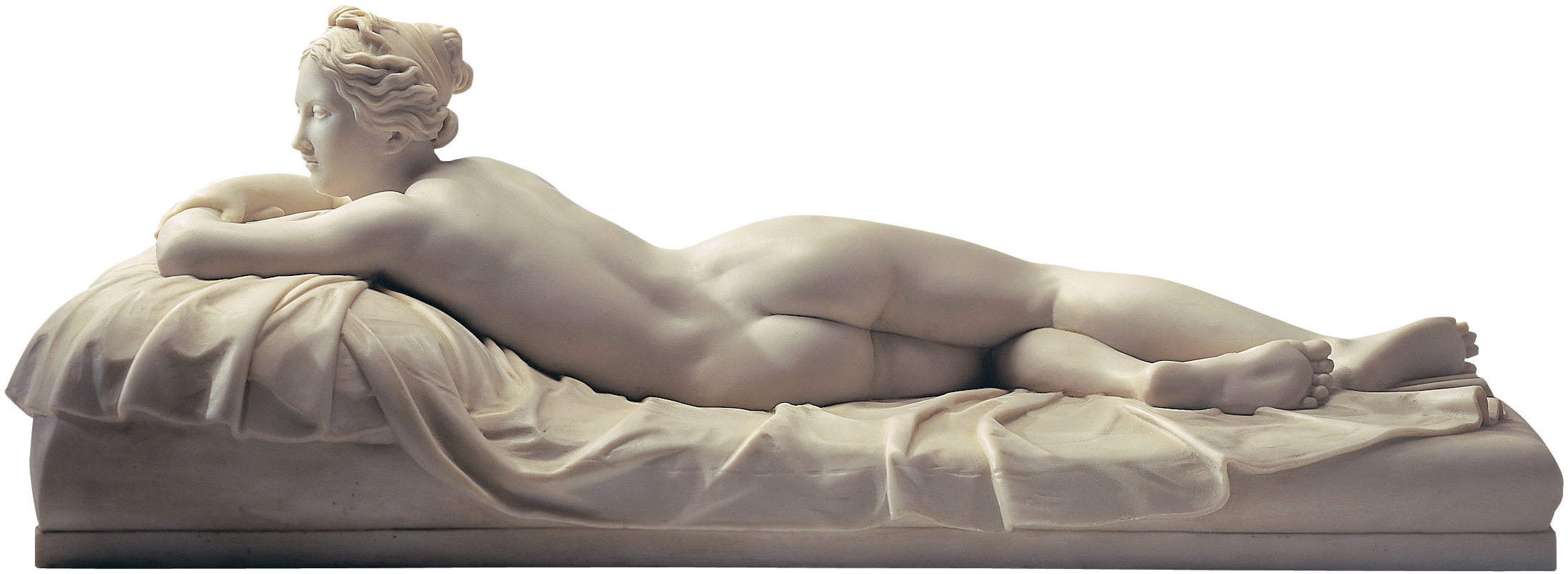 Johann Gottfried Schadow: Skulptur 'Das ruhende Mädchen' (1826), Kunstmarmor
