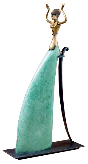 Paul Wunderlich: Skulptur 'Pythia', Bronze