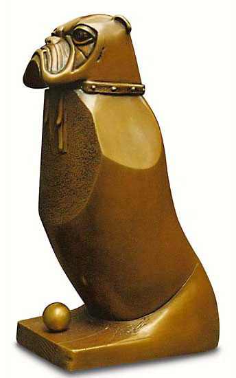 Paul Wunderlich: Skulptur 'Dicker Hund Also', Bronze