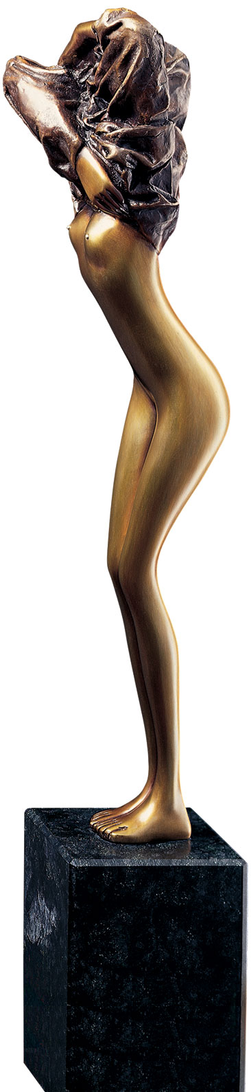Bruno Bruni: Skulptur 'Venere assoluta', Bronze auf Steinsockel
