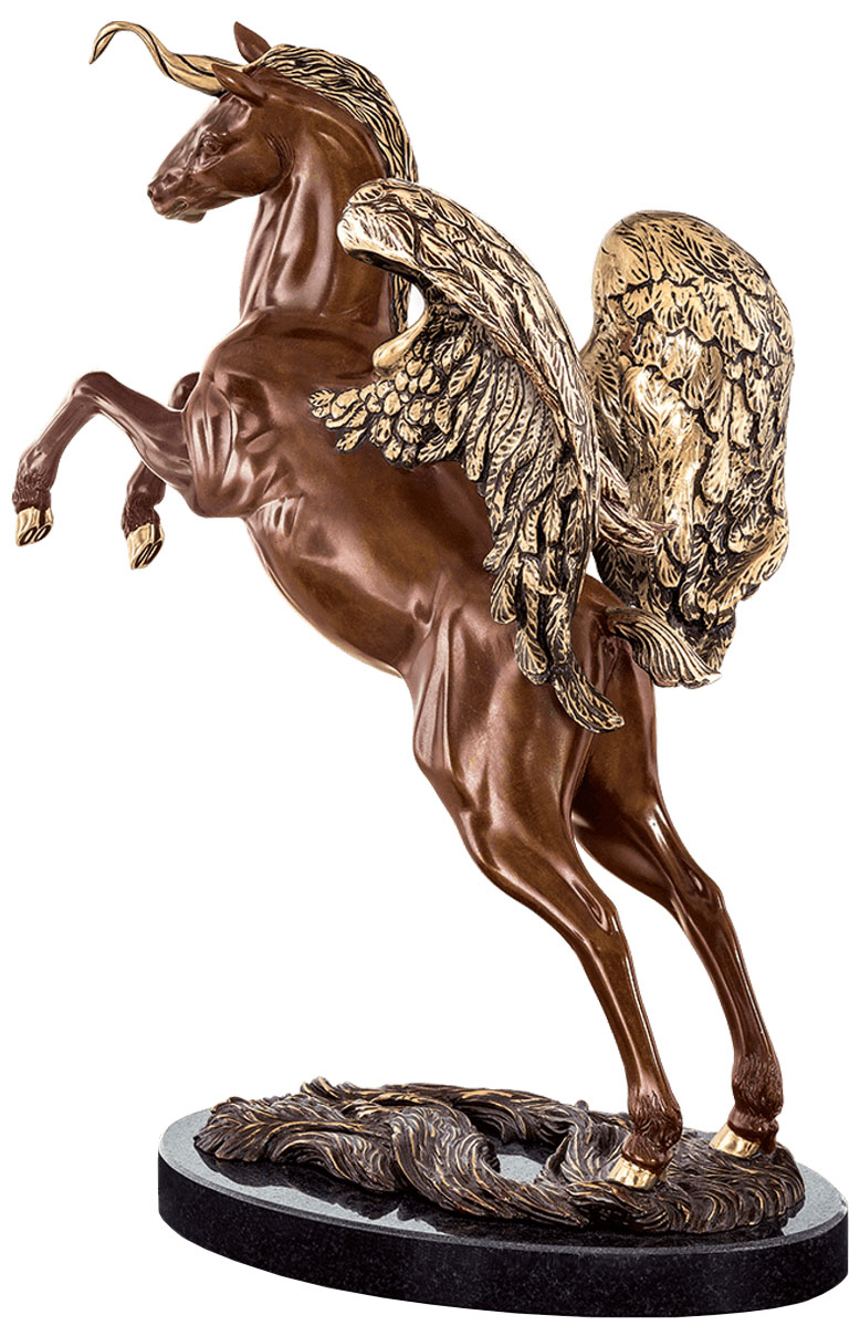 Ernst Fuchs : Sculpture 'Ma licorne Pégase', bronze