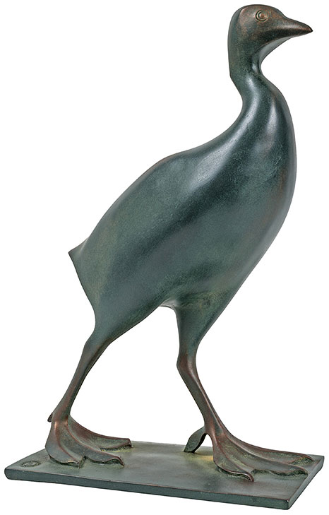 Francois Pompon : Sculpture 'Poule d'eau', bronze d'art