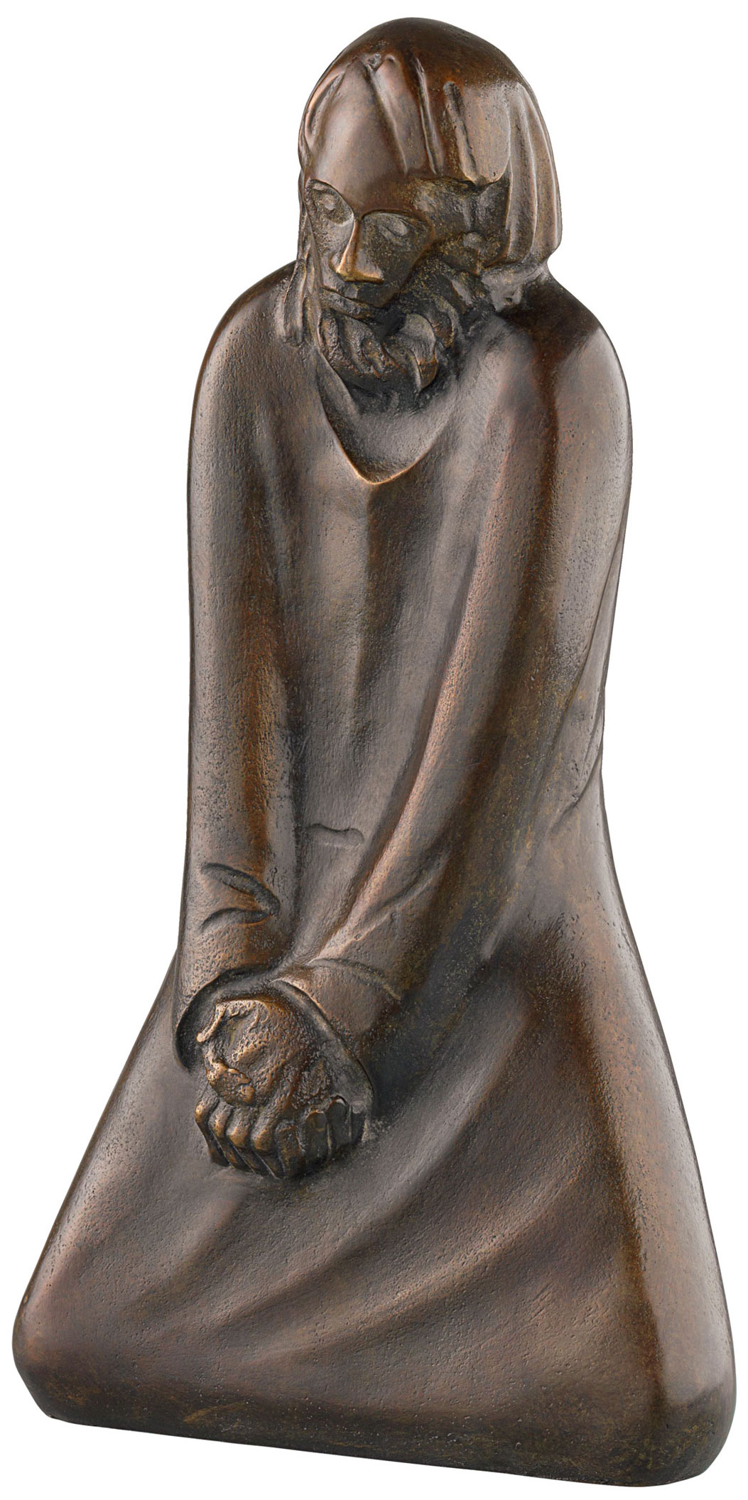 Ernst Barlach : Sculpture 'Der Zweifler' (1931), réduction en bronze