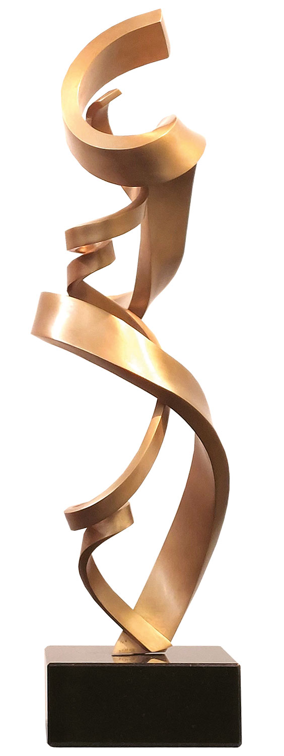 Kuno Vollet: Sculptuur 'Gebogen oneindigheid' (2021), brons
