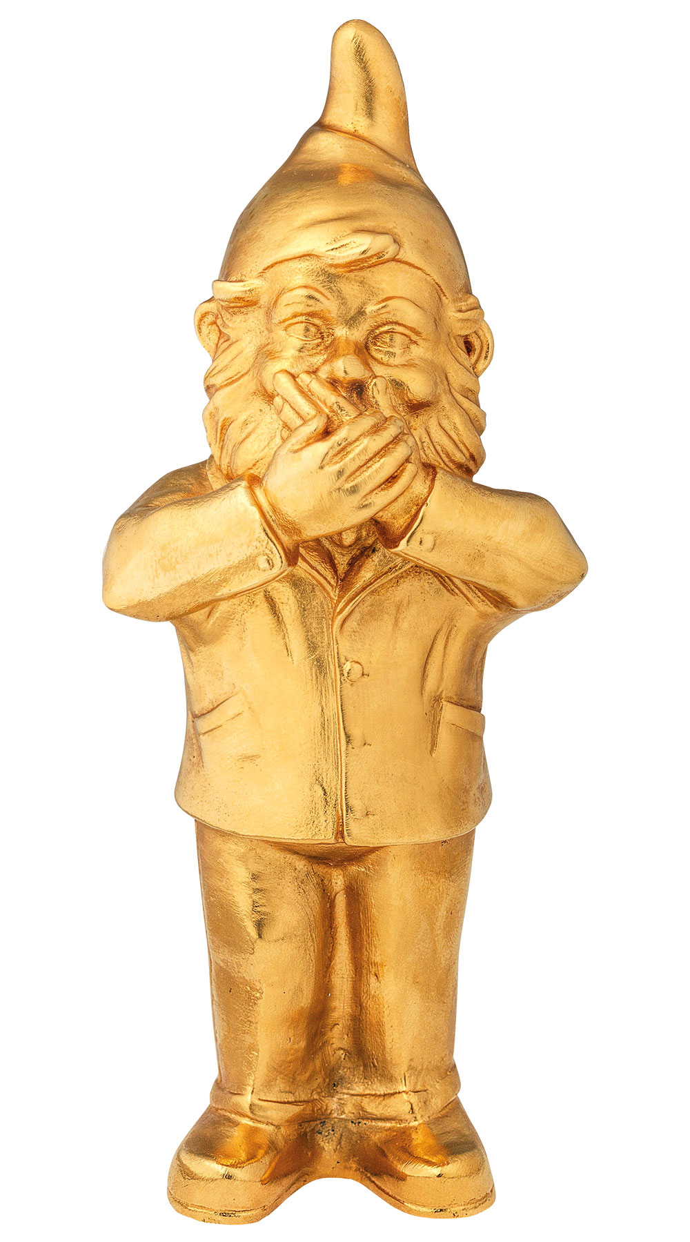 Ottmar Hörl: Skulptur 'Geheimnisträger - Nichts sagen', Version vergoldet