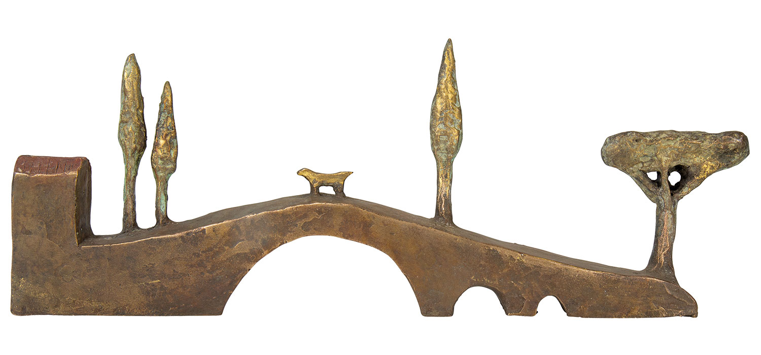 Hubert Lang: sculptuur 'Toskanalandschaft' (2014), brons