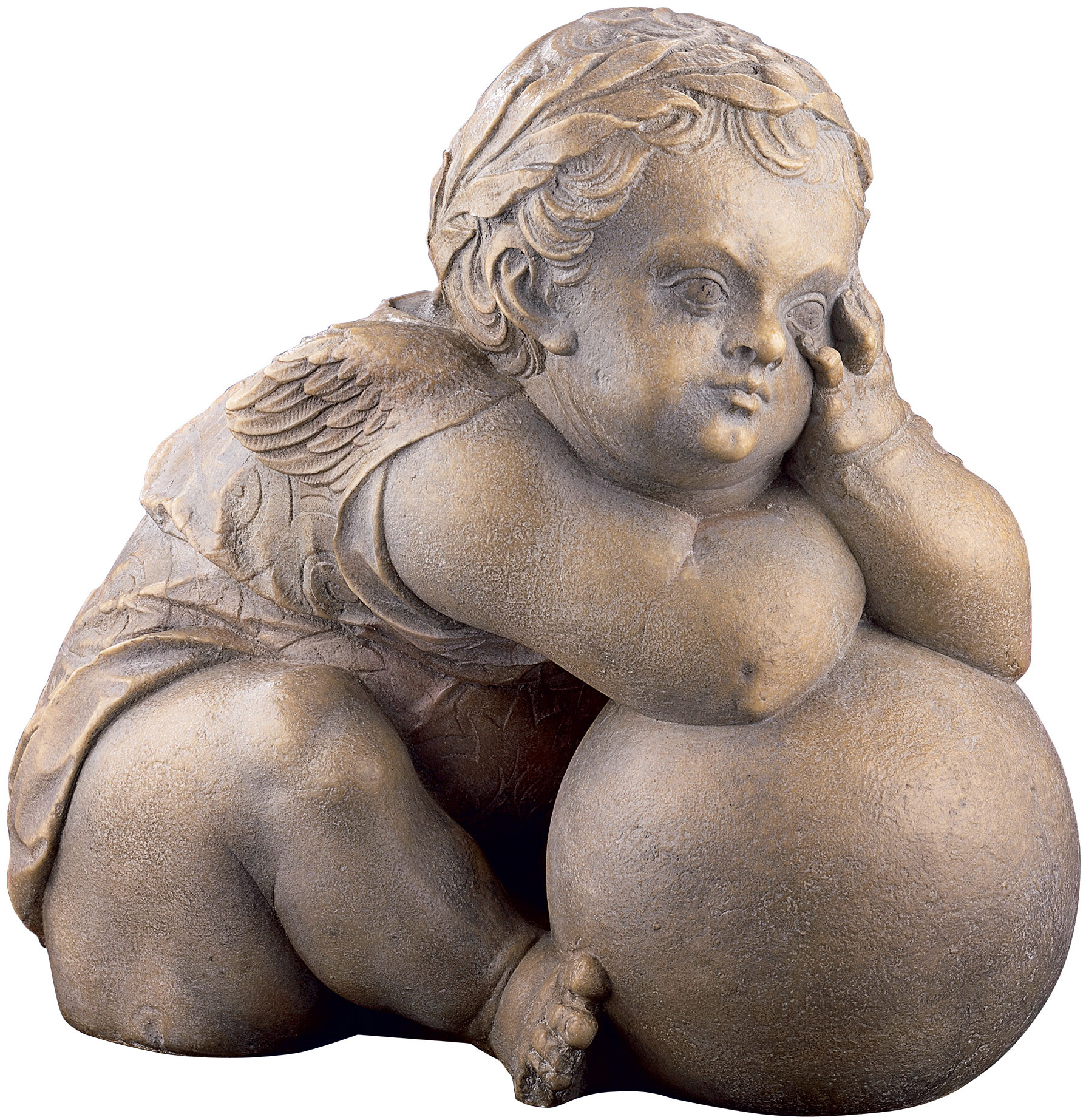 Hans Daucher: Replikat 'Putte aus der Fuggerkapelle II' (um 1530), Kunststein Antikfinish