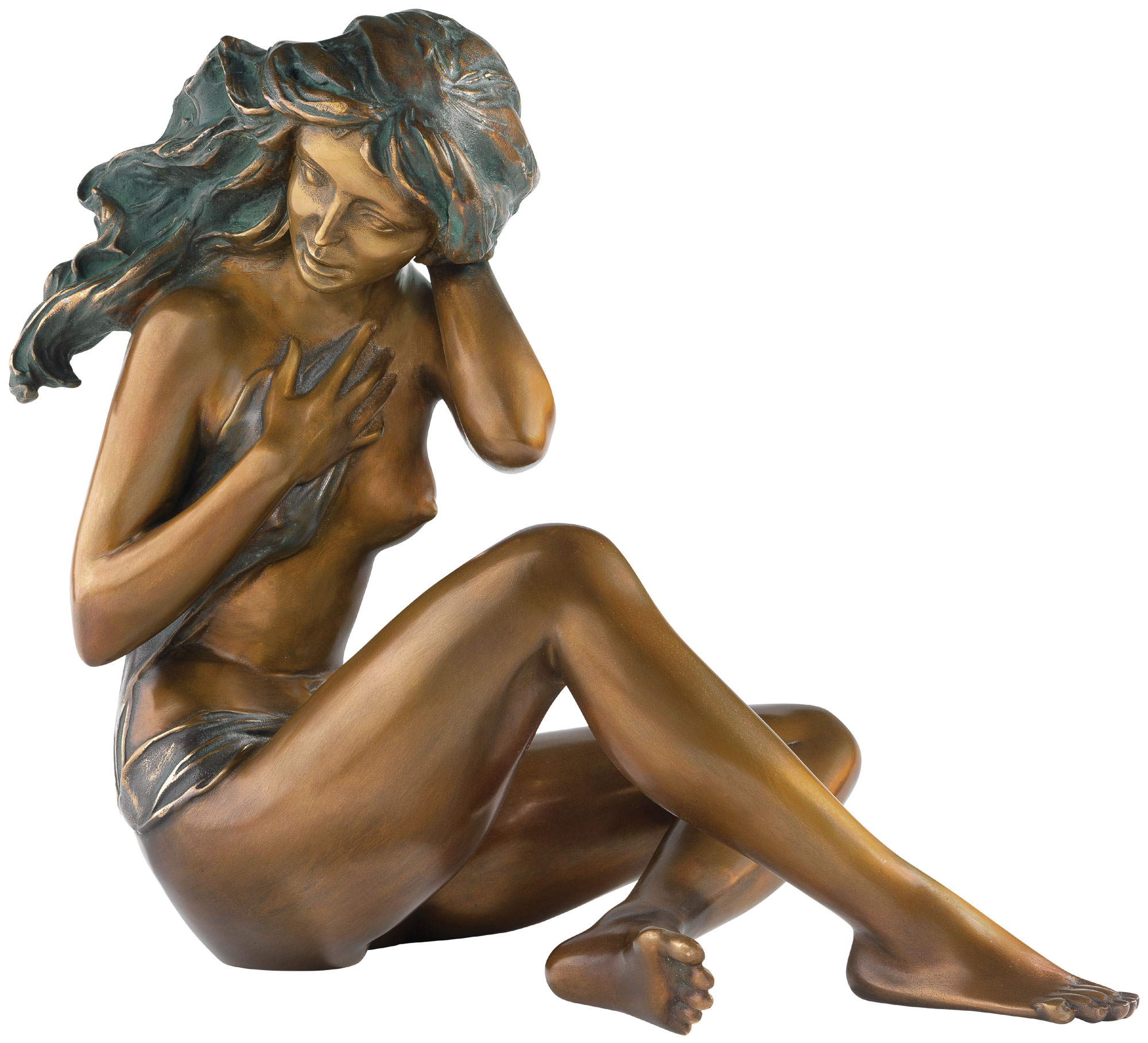 Erwin A. Schinzel : Sculpture 'Au crépuscule', bronze