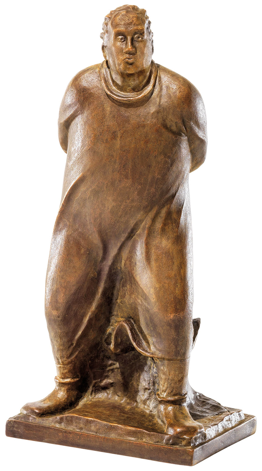 Ernst Barlach : Sculpture 'Le promeneur' (1912), réduction en bronze