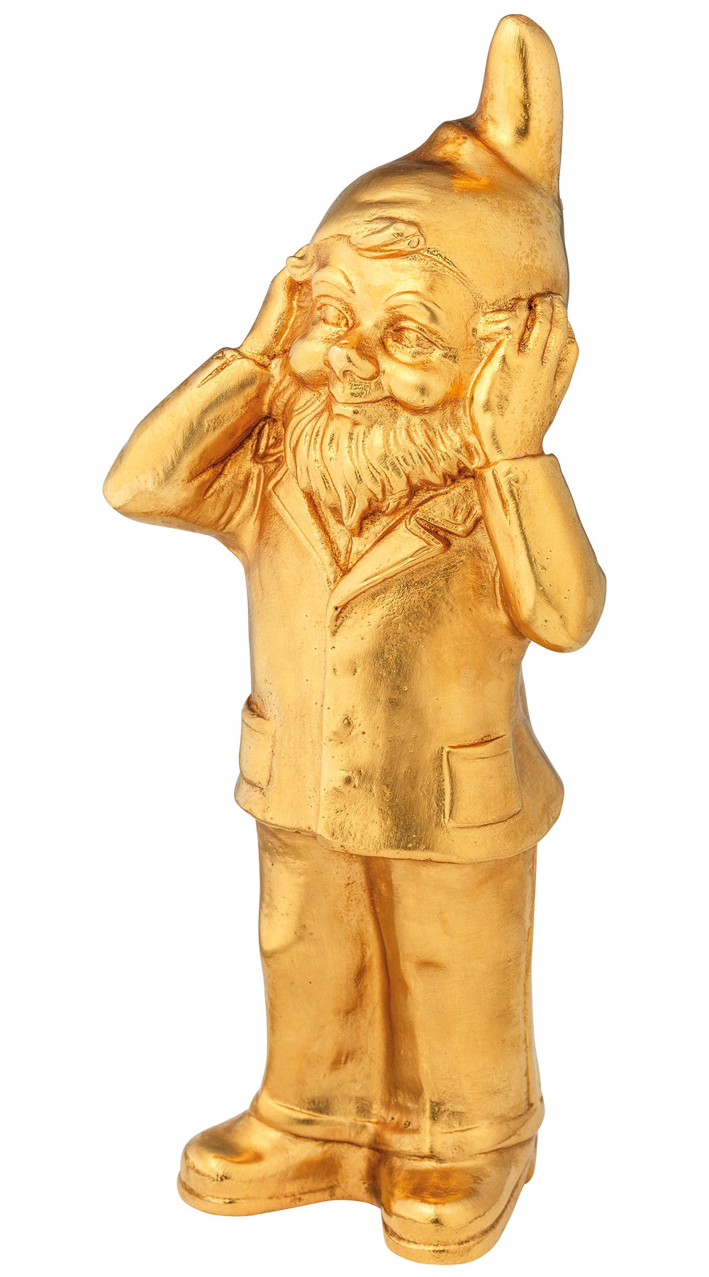 Ottmar Hörl: Skulptur 'Geheimnisträger - Nichts hören', Version vergoldet