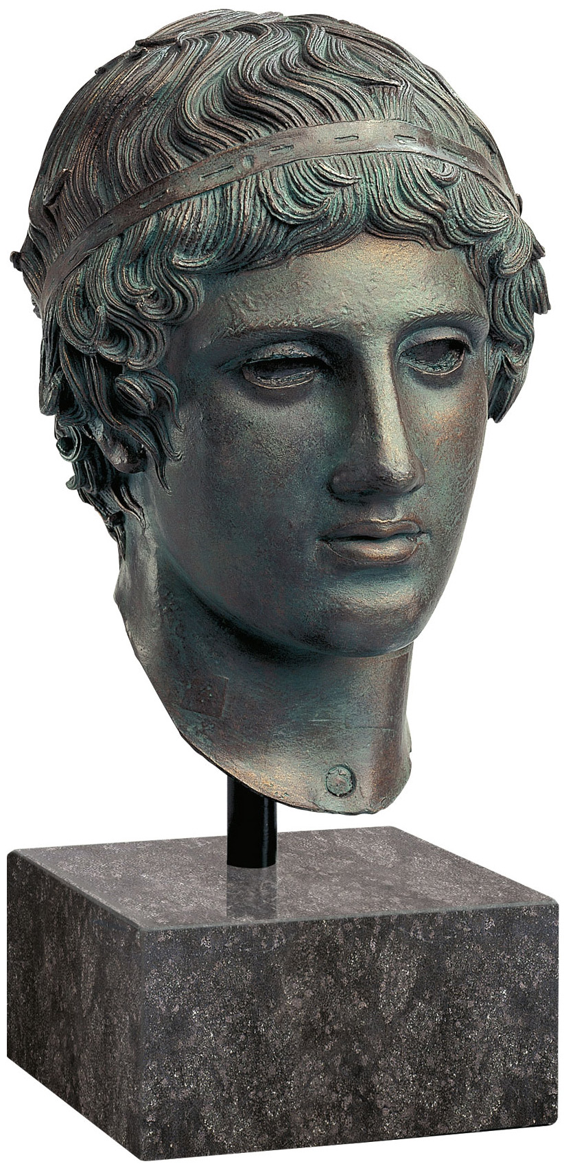Ephebenkopf 'Jüngling mit Siegerbinde', Version in Kunstbronze