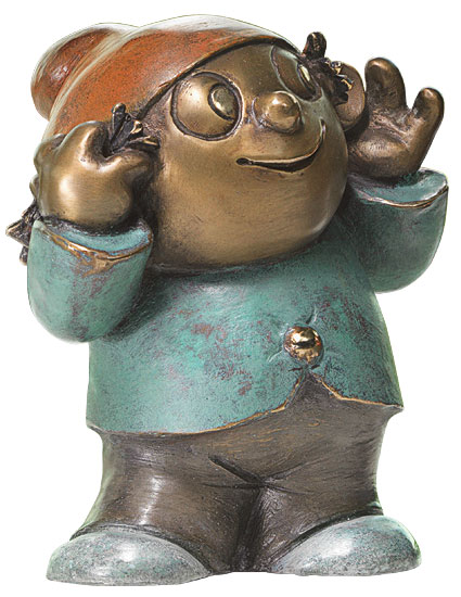 Wolf Gerlach: Skulptur 'Mainzelmännchen Berti', Version in Bronze