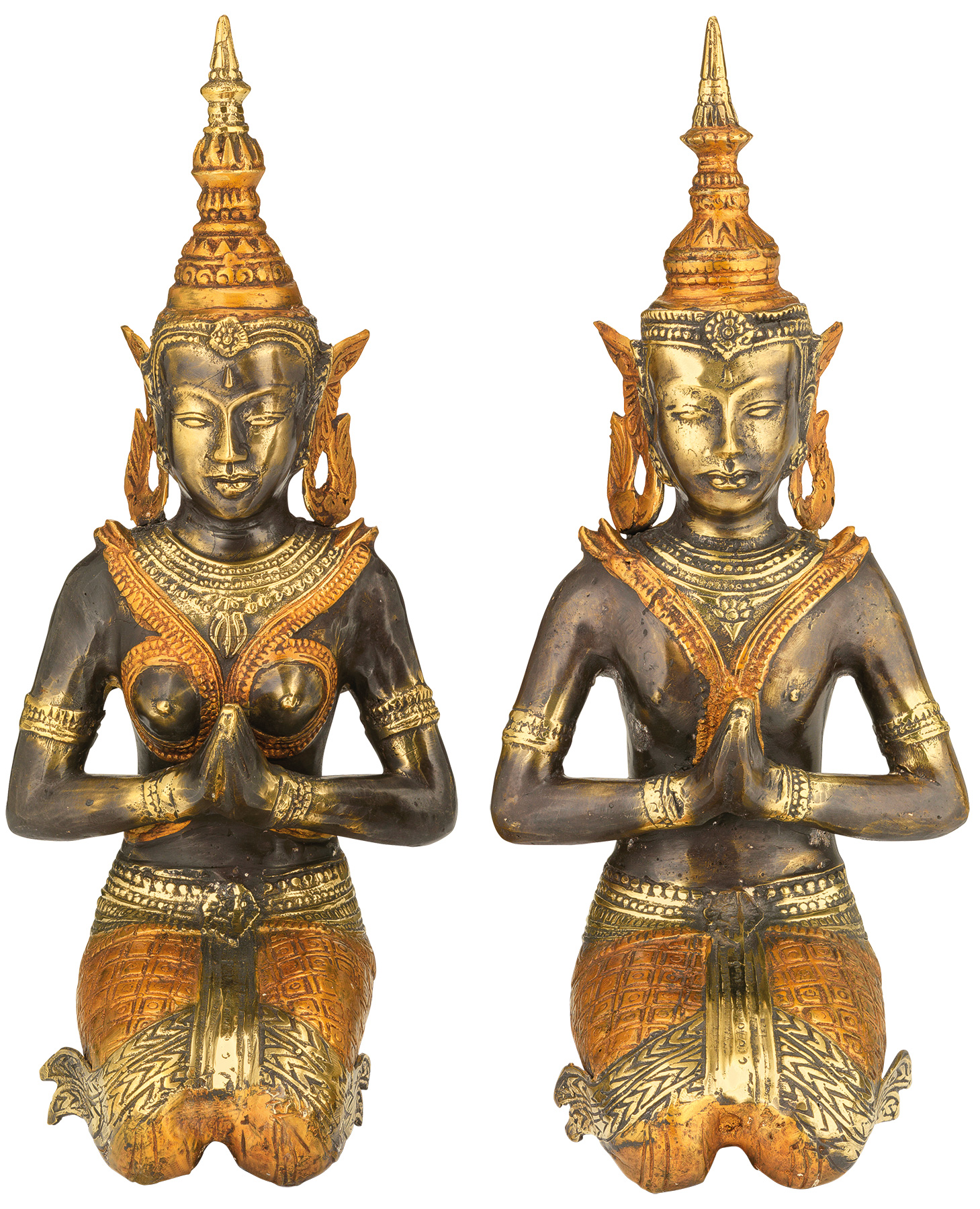 Couple de gardiens de temple thaïlandais, sculpture