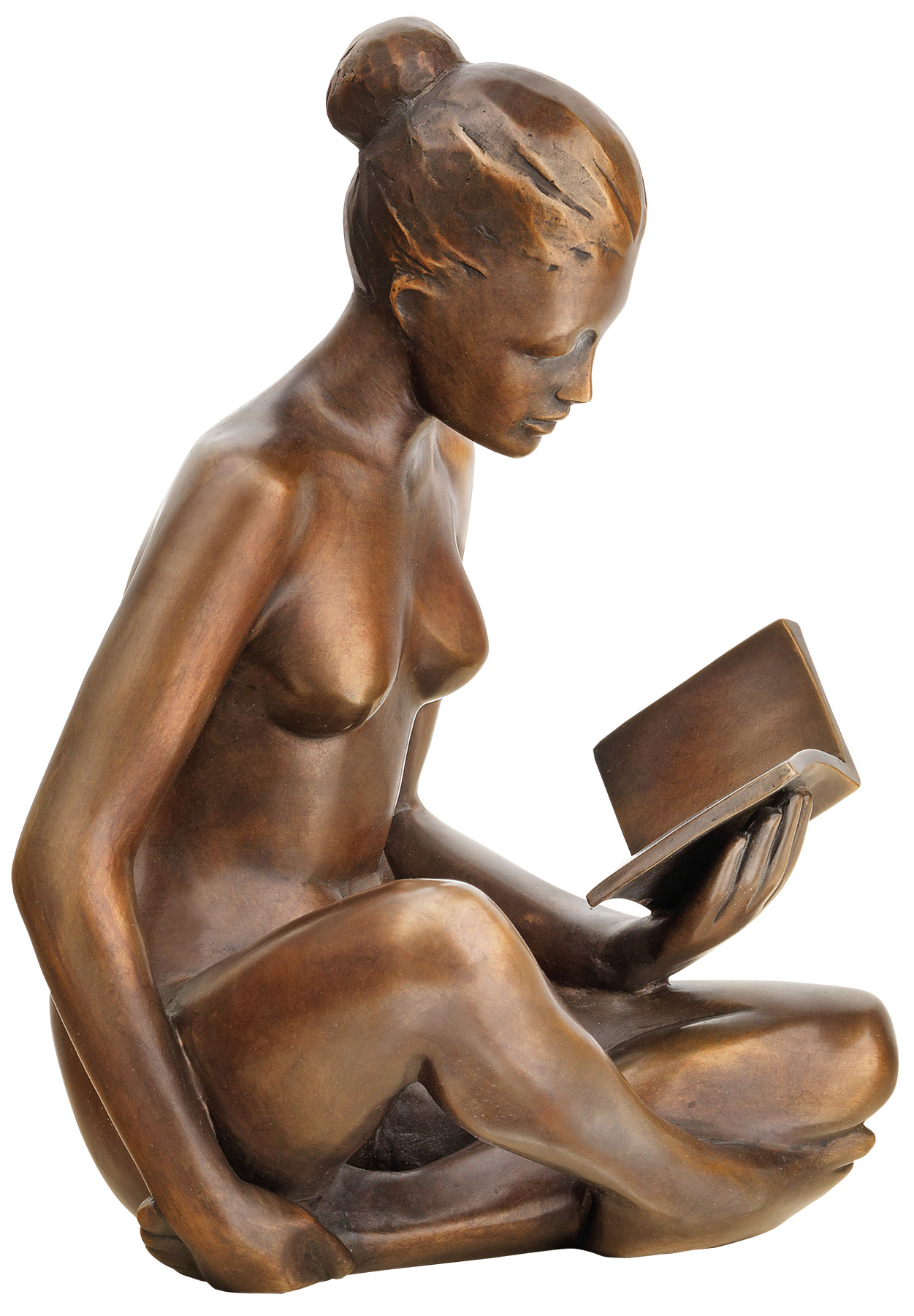 SIME : Sculpture 'Lisant' (2018), bronze