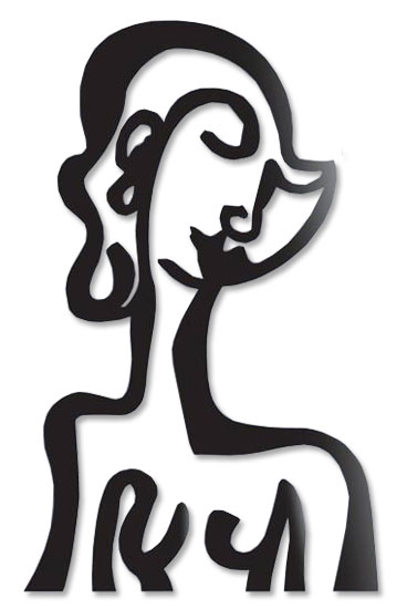 Sibylle Rettenmaier : Sculpture murale 'Mala', acier