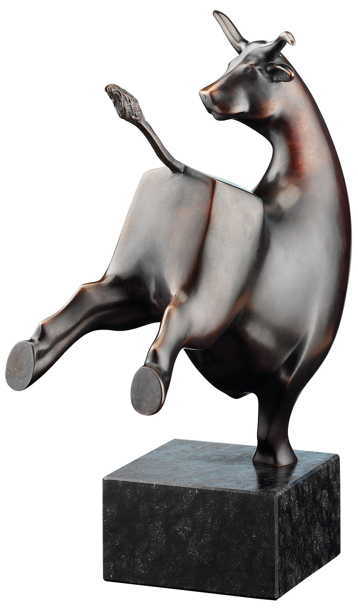 Evert den Hartog : Sculpture 'Le taureau dansant', bronze