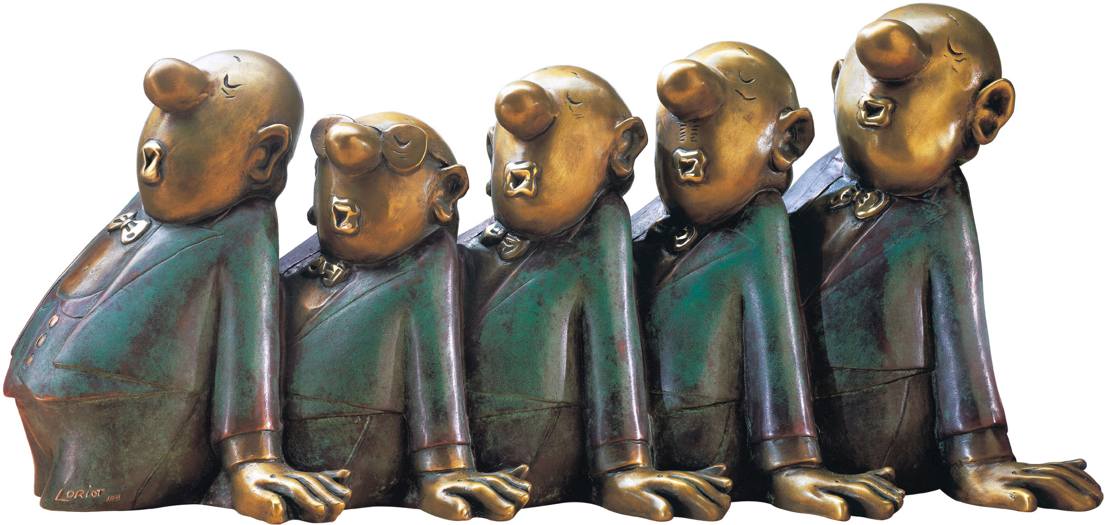 Loriot: Skulptur 'Comedian Harmonists', Version in Bronze Loriot: Skulptur 'Comedian Harmonists', Version in Bronze